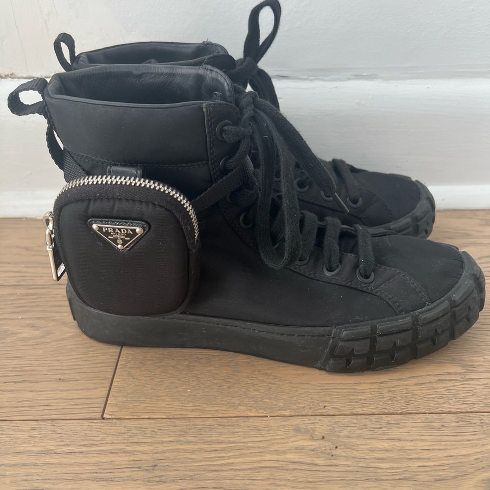 Women’s Prada Nylon high top sneakers - Picture 7 of 9